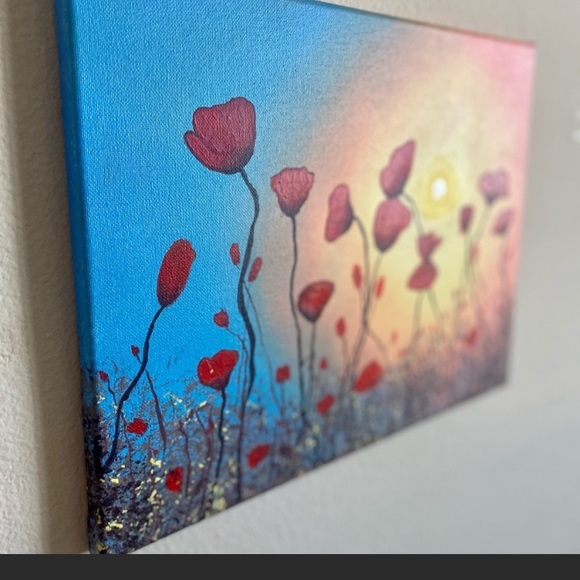 Poppies blooming painting - Picture 3 of 3